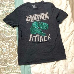 Grey dinosaur sequenced t-shirt